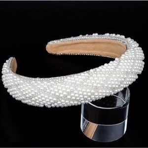 Ivory/white beaded headband